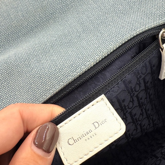 Dior Galliano Blue East West Baguette Saddle Bag - Picture 12 of 12